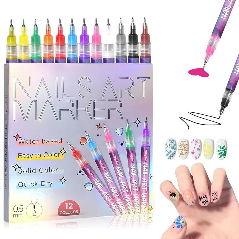 precision acrylic nail art pen set