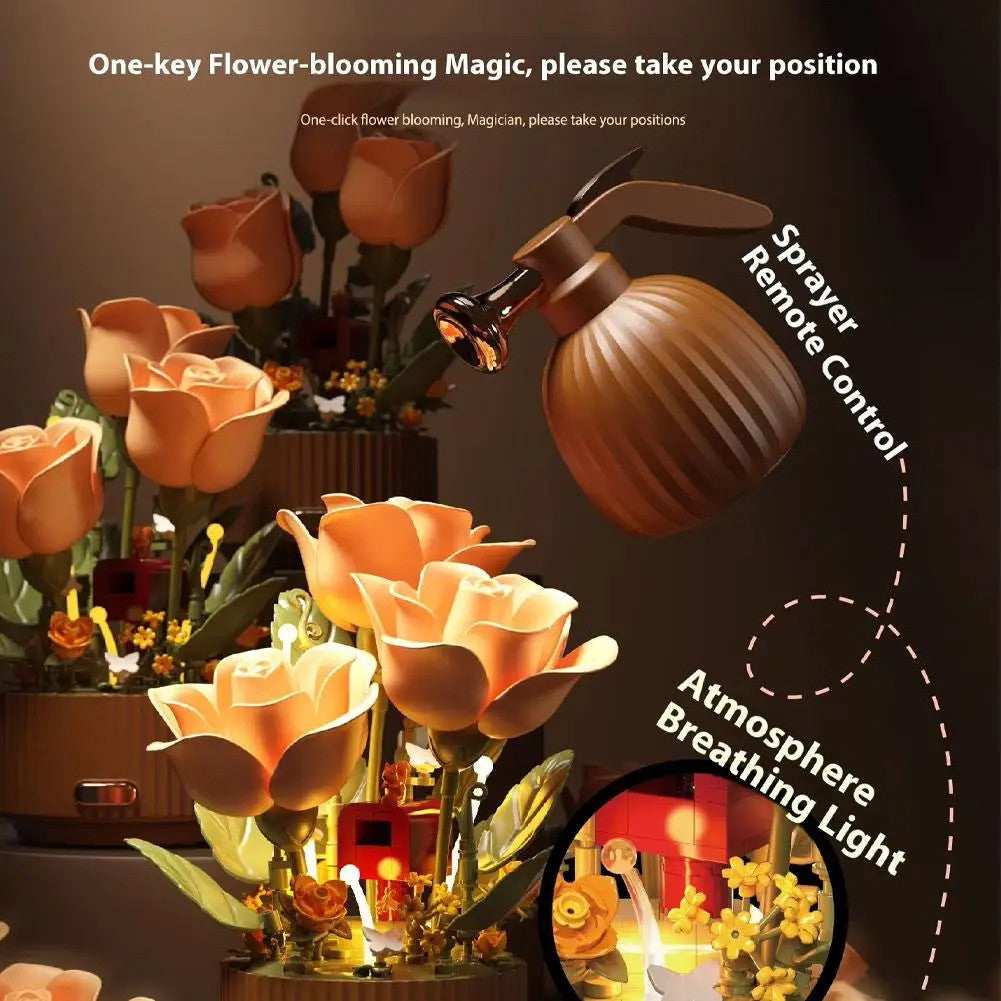 Auto-Blooming Wooden Flower Bouquet