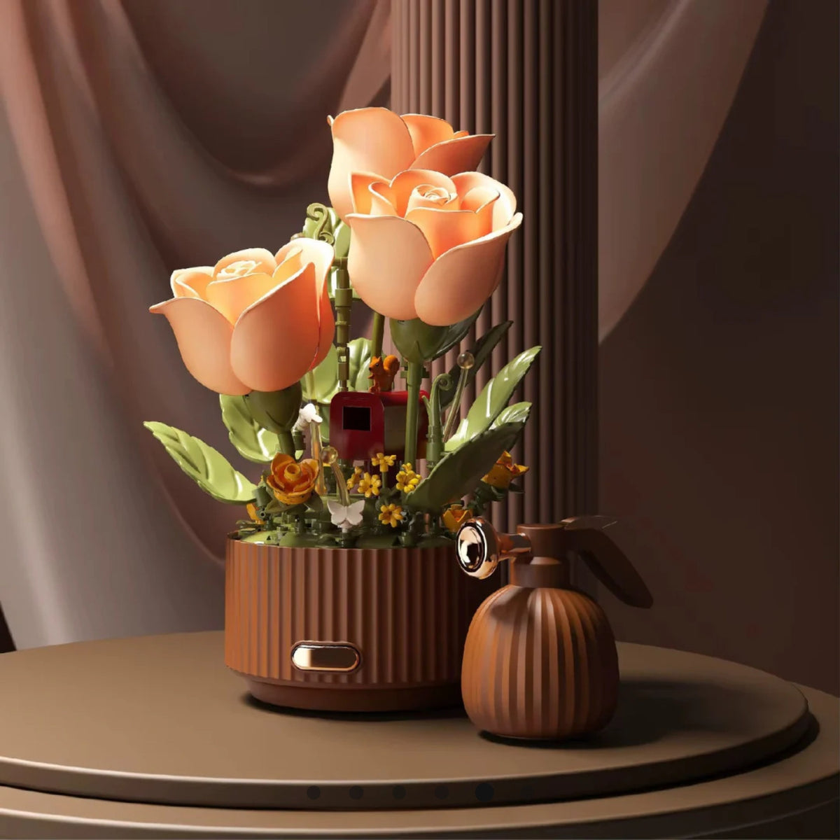 Auto-Blooming Wooden Flower Bouquet