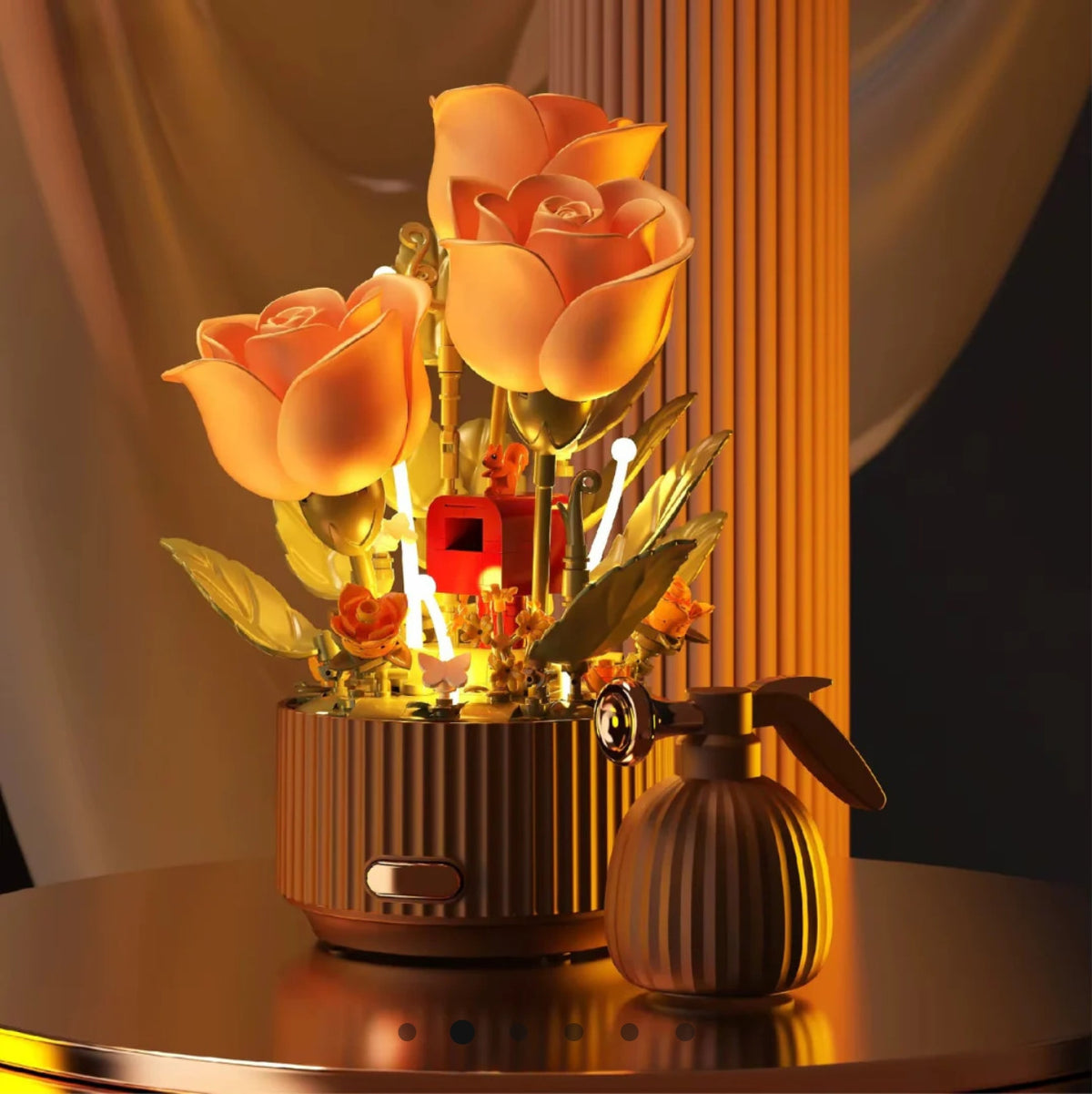 Auto-Blooming Wooden Flower Bouquet