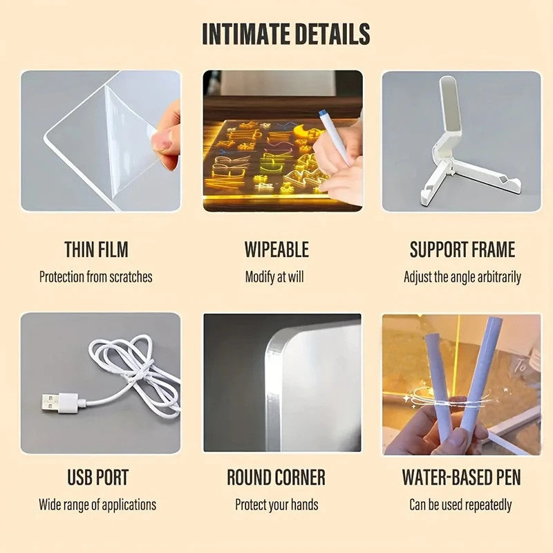 LED Luminous Note Board Night Light