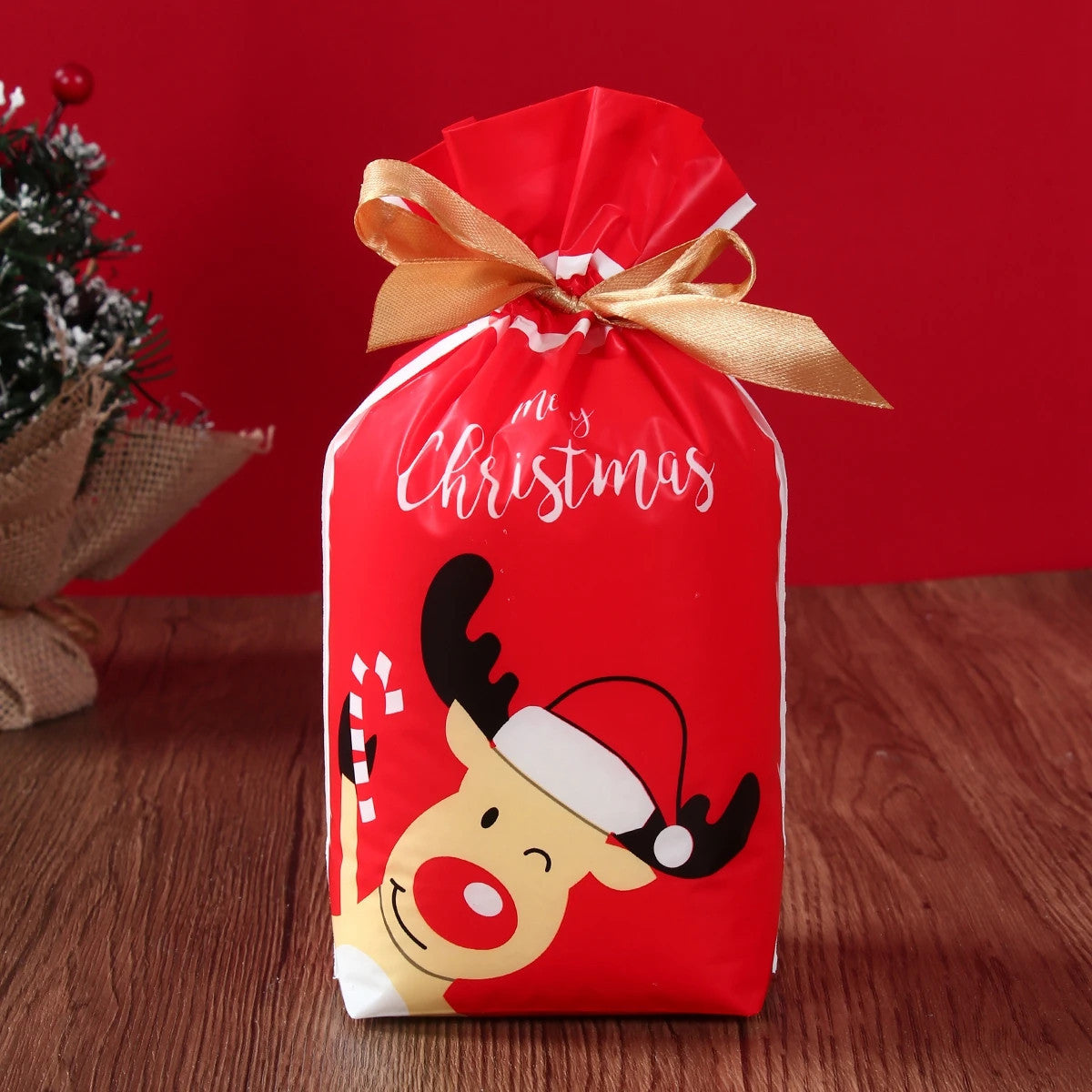 50pcs Christmas Drawstring Bags
