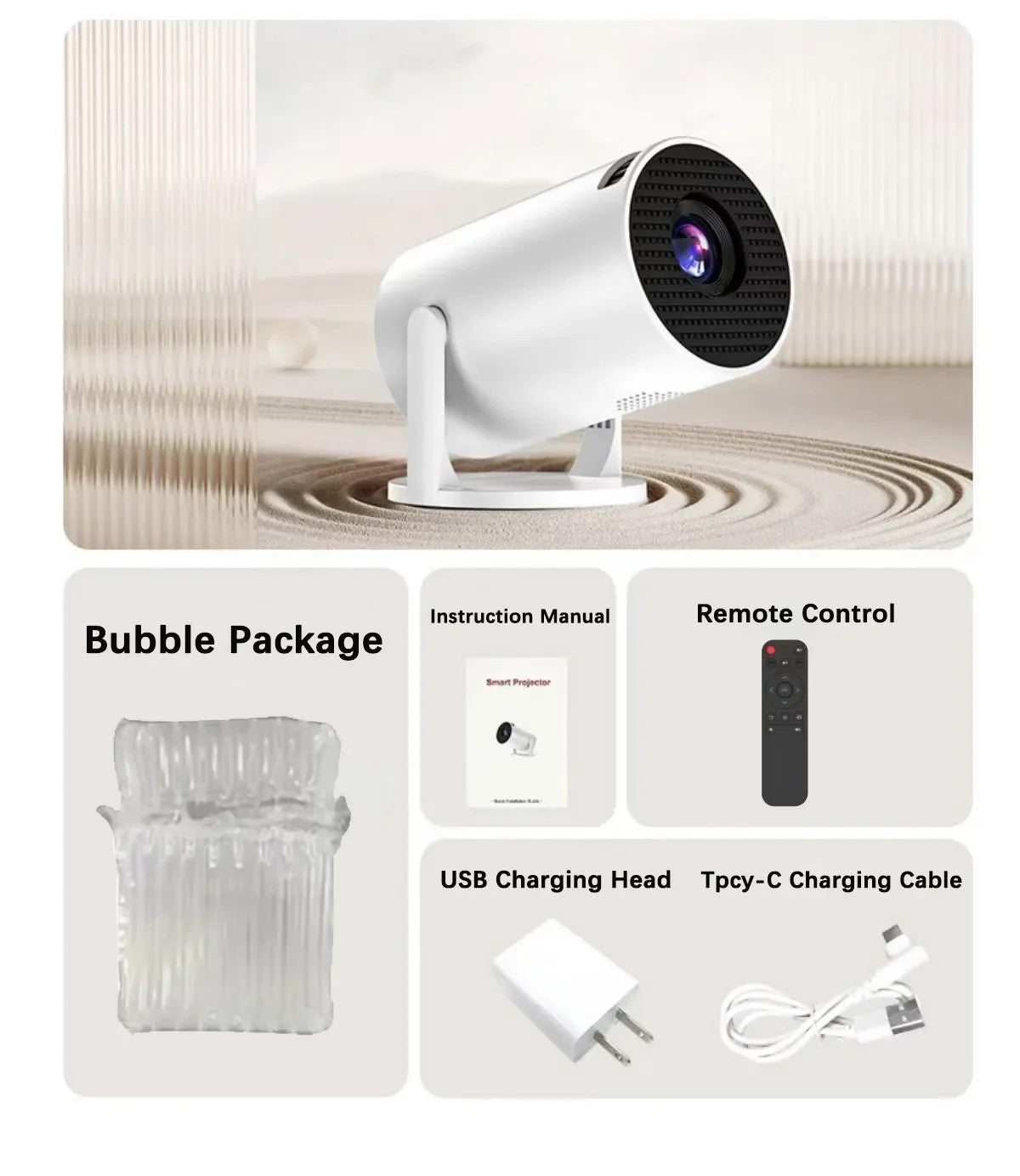 New HY300 Portable 4K Projector