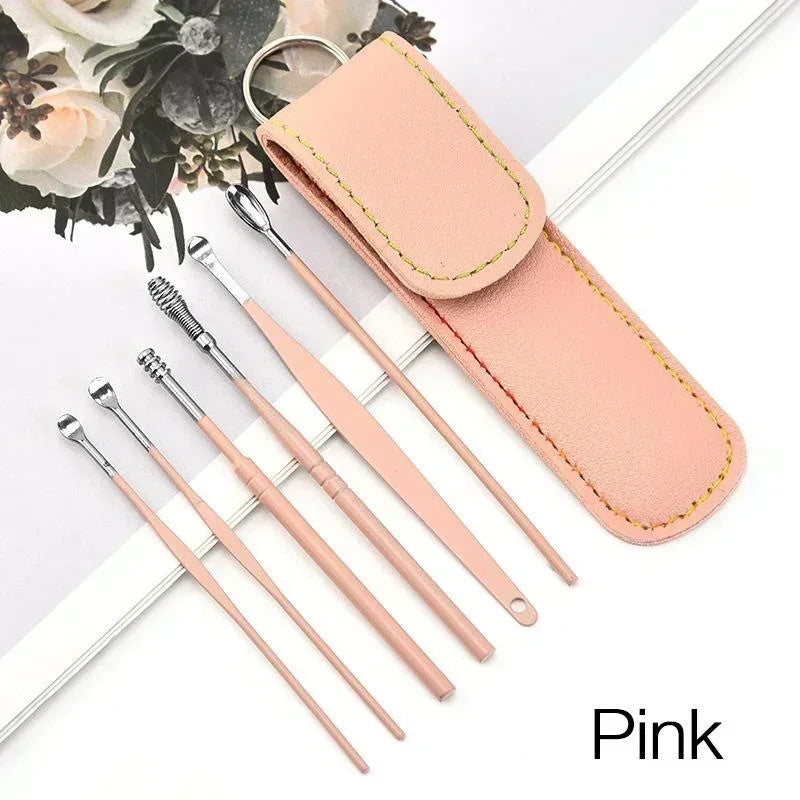 6Pcs Reusable Stainless Steel Ear Wax Removal Tool