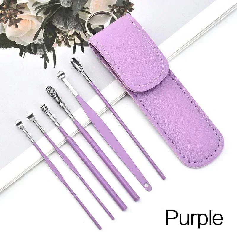 6Pcs Reusable Stainless Steel Ear Wax Removal Tool