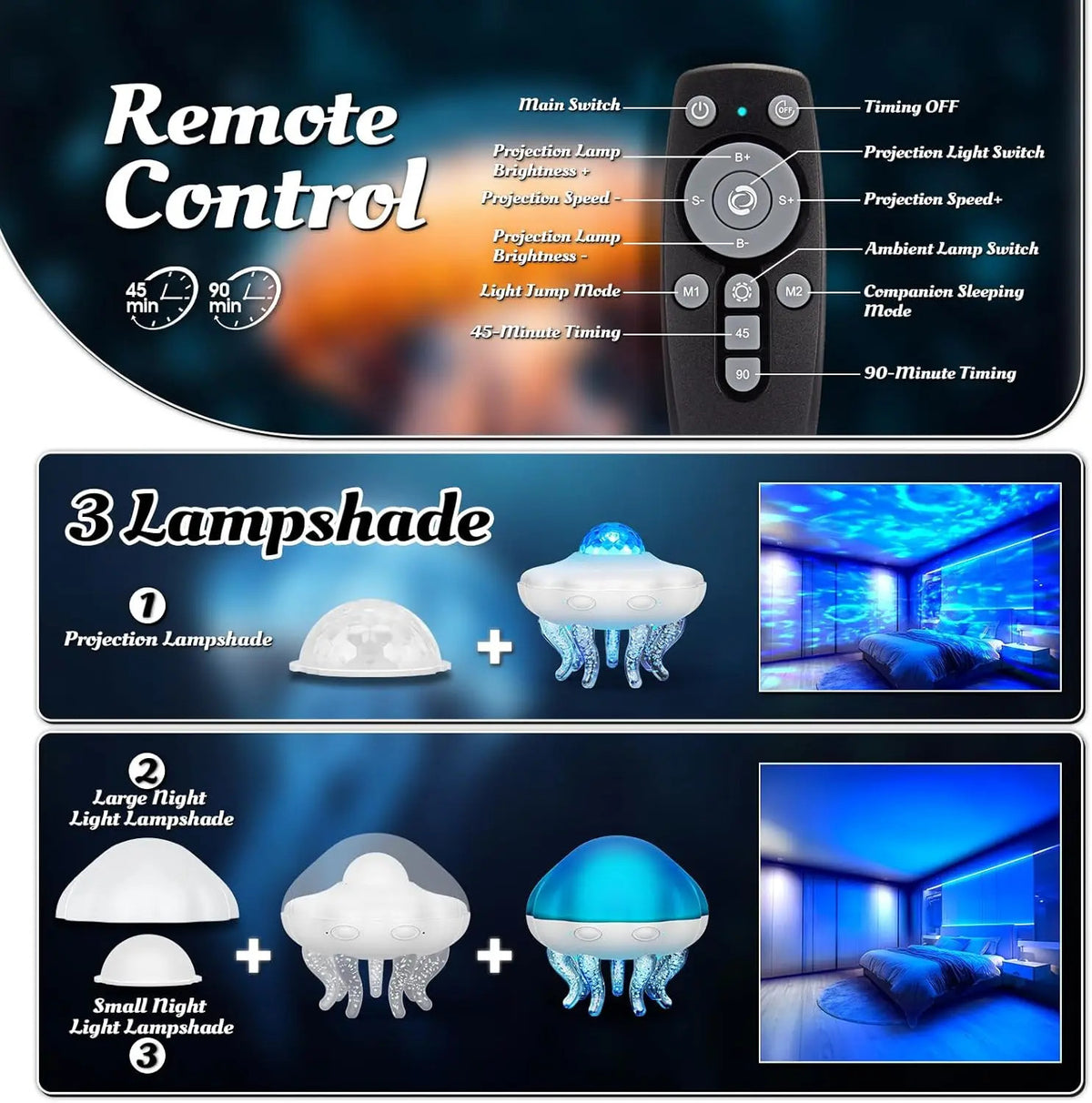 Jellyfish Lamp LED Galaxy Projector