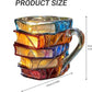 3D Colored Glass Book Coffee Mug