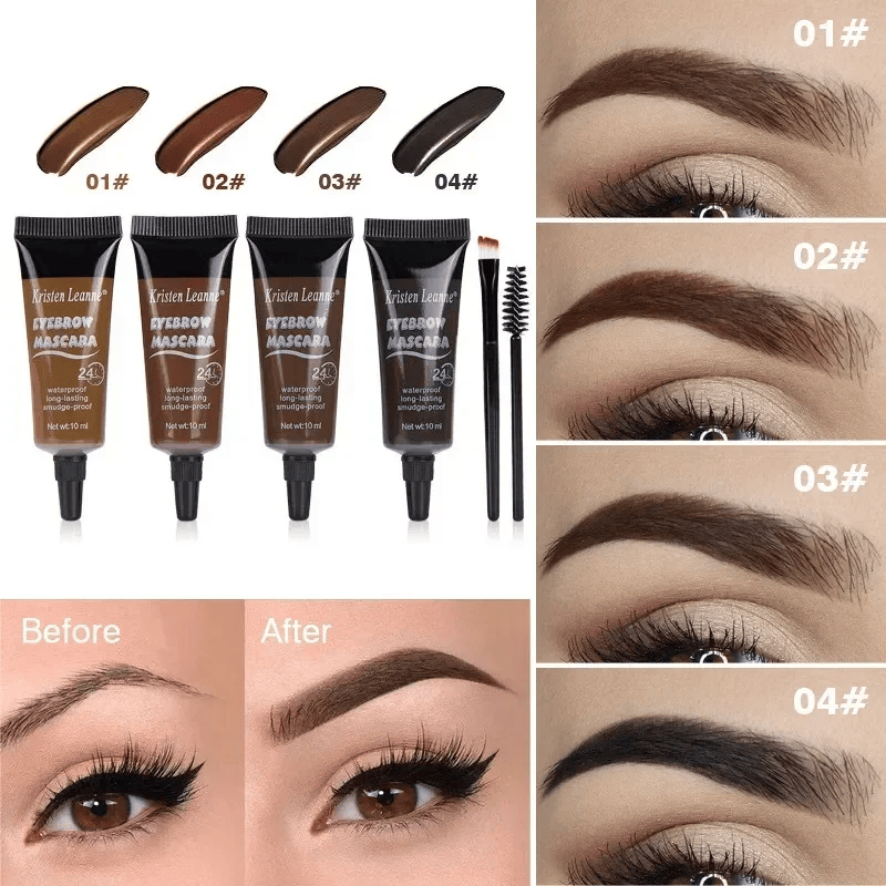Natural 6 Colors Liquid Dyeing Eyebrow Cream Set