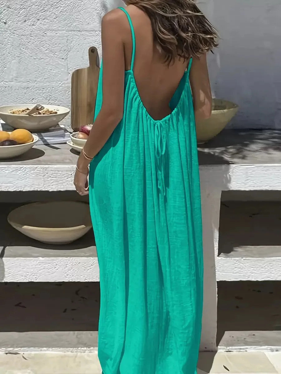 2026 Loose-Fit Spaghetti Strap Dress Women's Casual