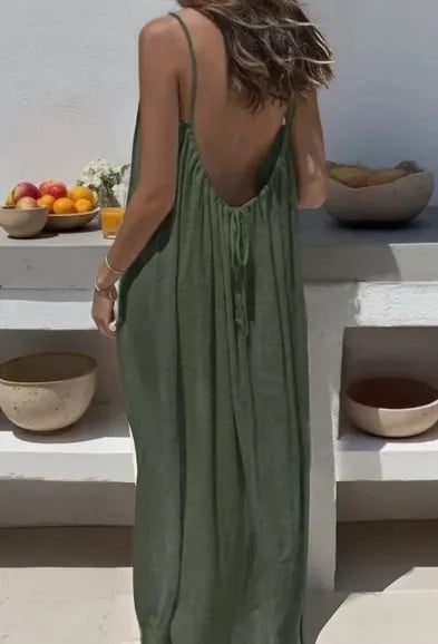 2026 Loose-Fit Spaghetti Strap Dress Women's Casual