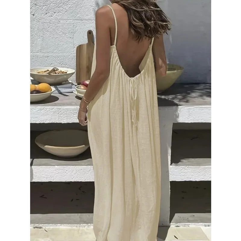 2026 Loose-Fit Spaghetti Strap Dress Women's Casual