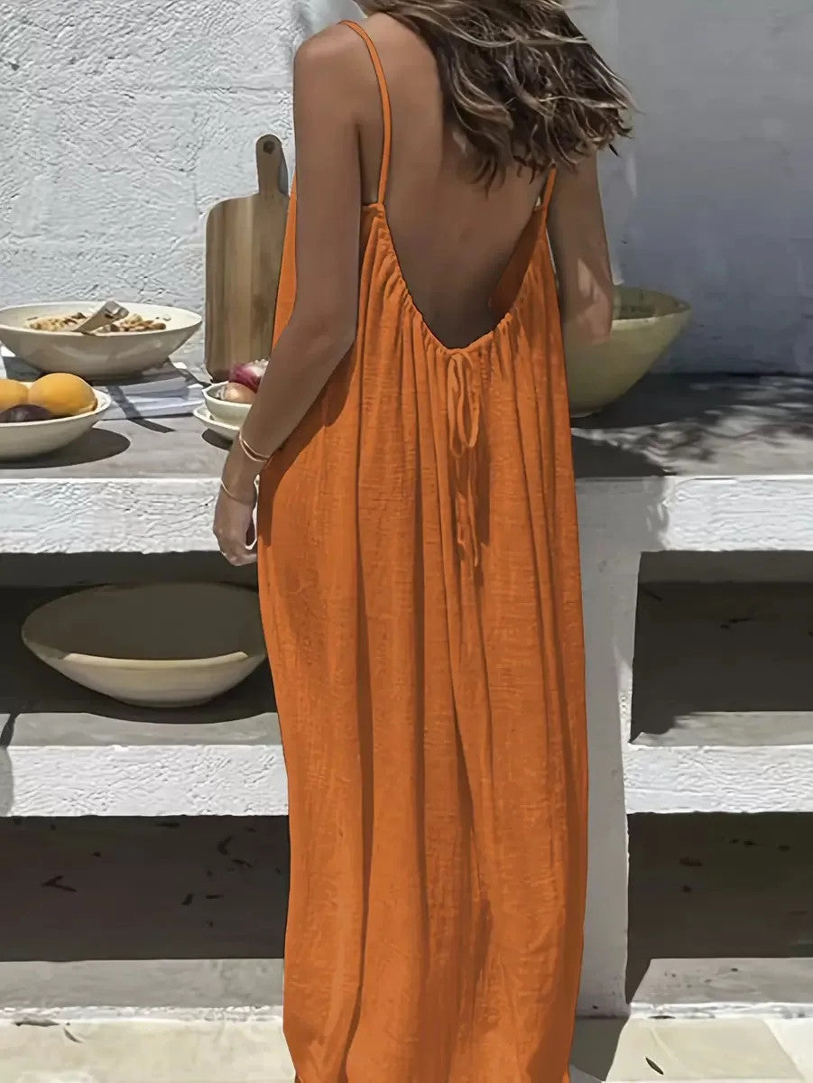 2026 Loose-Fit Spaghetti Strap Dress Women's Casual