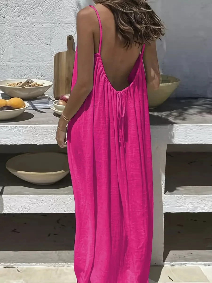 2026 Loose-Fit Spaghetti Strap Dress Women's Casual
