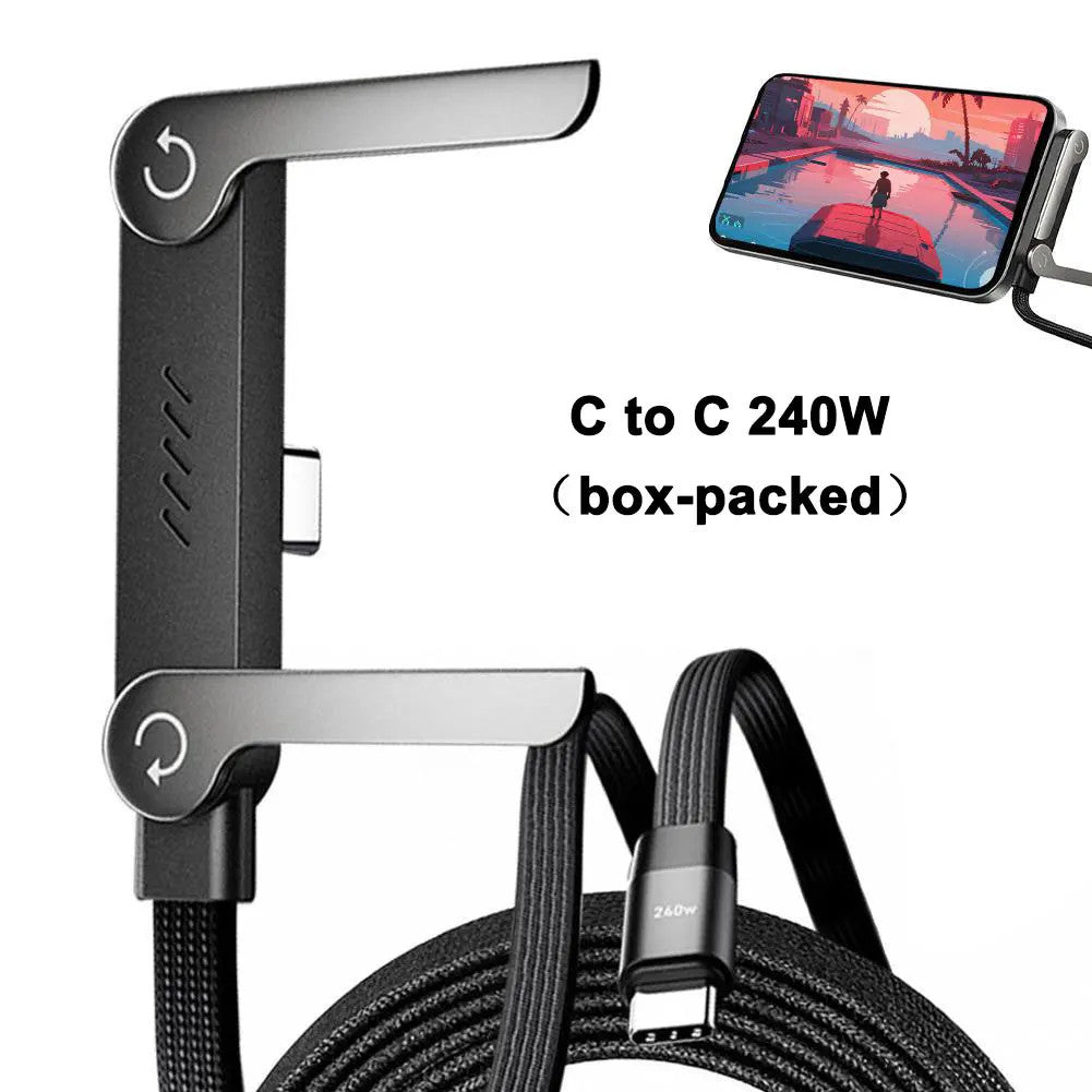 Foldable Charging Cable With Integrated Stand