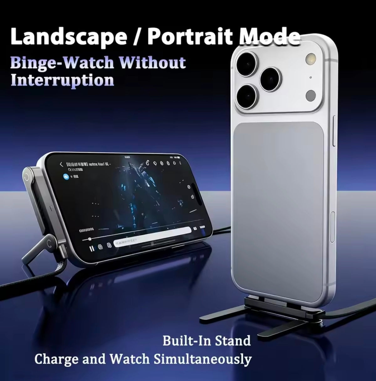 Foldable Charging Cable With Integrated Stand