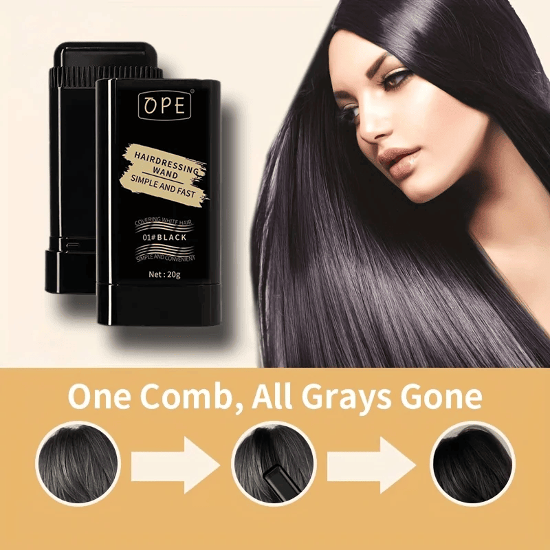 3-color portable hair dye stick with comb