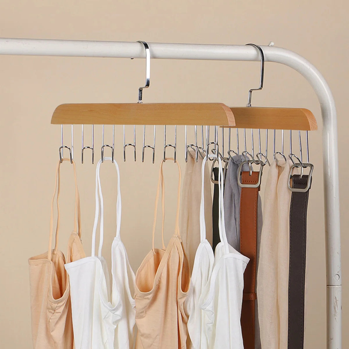 3pcs wooden new multifunctional hook hanger