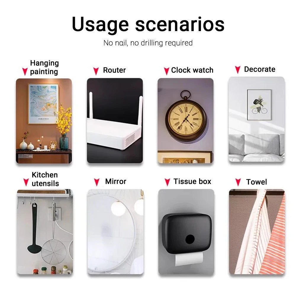 20Pcs Transparent Strong Self-adhesive Wall Hook