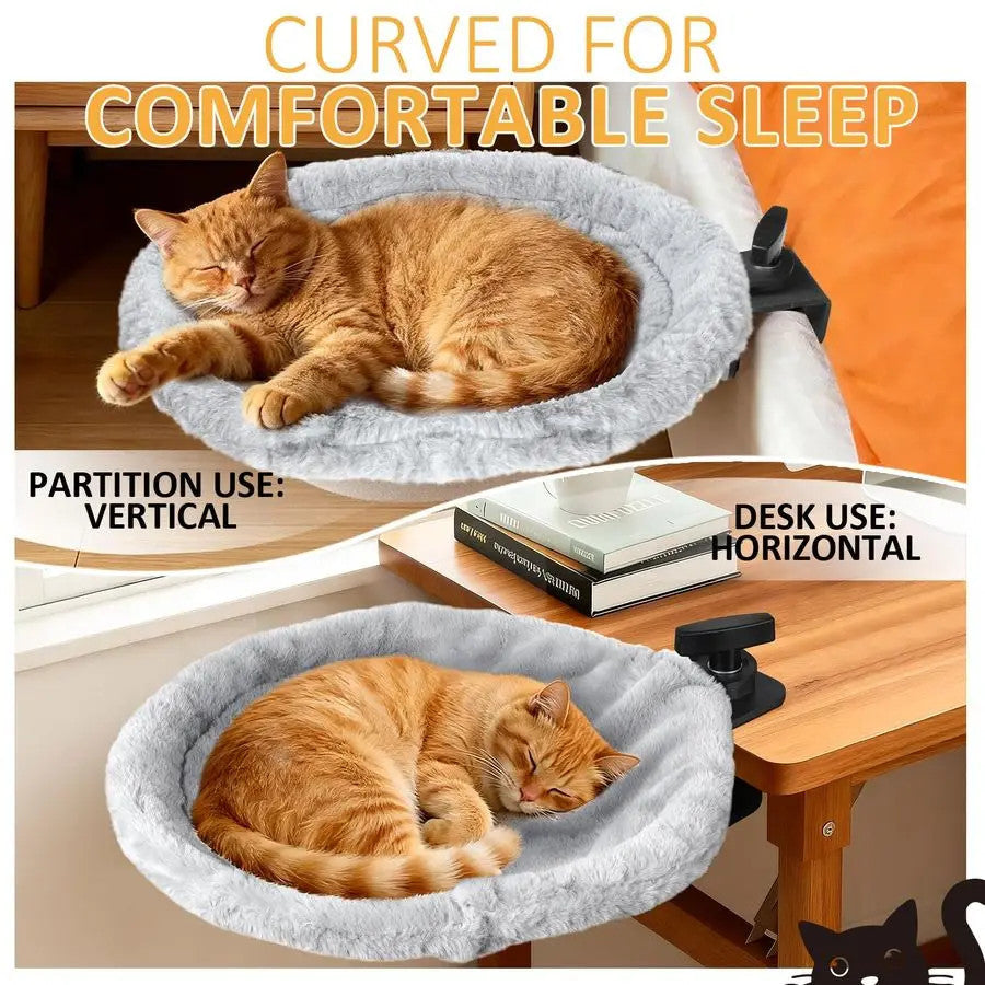 Cat Desk Bed with 360 Rotating