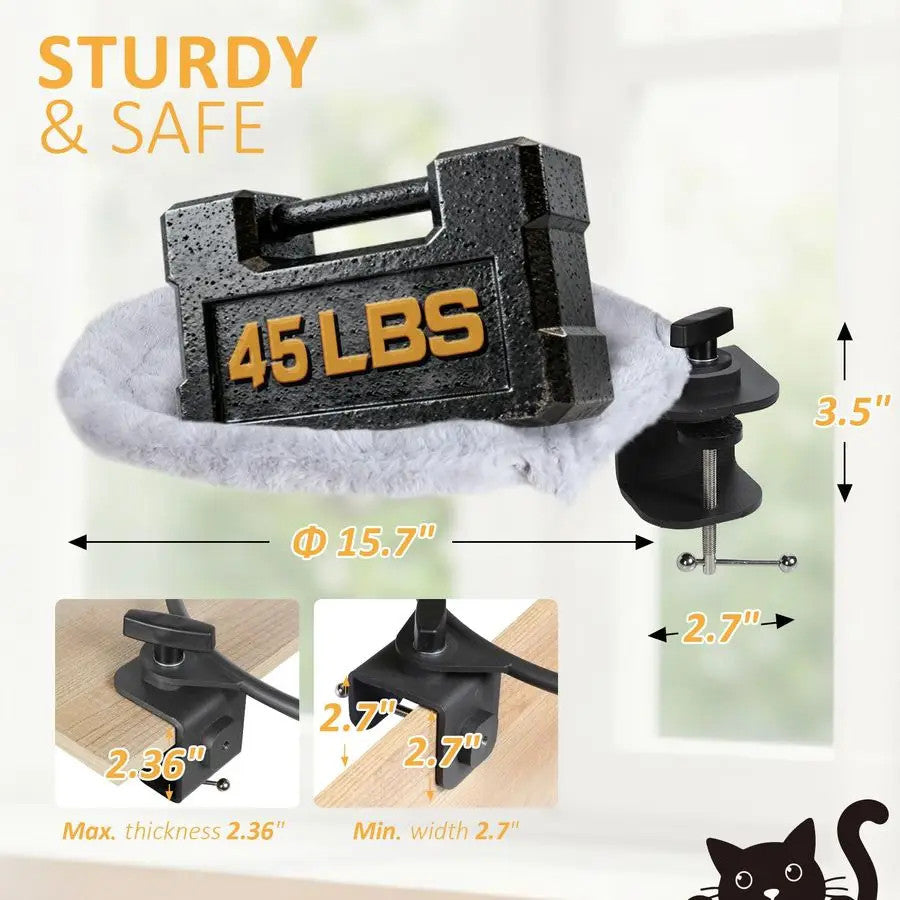 Cat Desk Bed with 360 Rotating