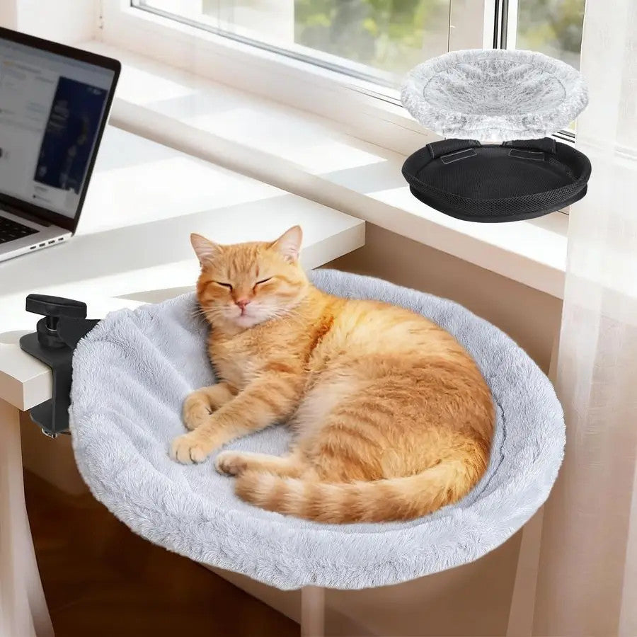 Cat Desk Bed with 360 Rotating