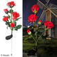 5 Heads Solar Lights Rose Flower