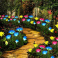 5 Heads Solar Lights Rose Flower