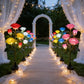 5 Heads Solar Lights Rose Flower
