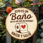 Wooden Sign | Spanish Language Bathroom Decor Wall Hanging