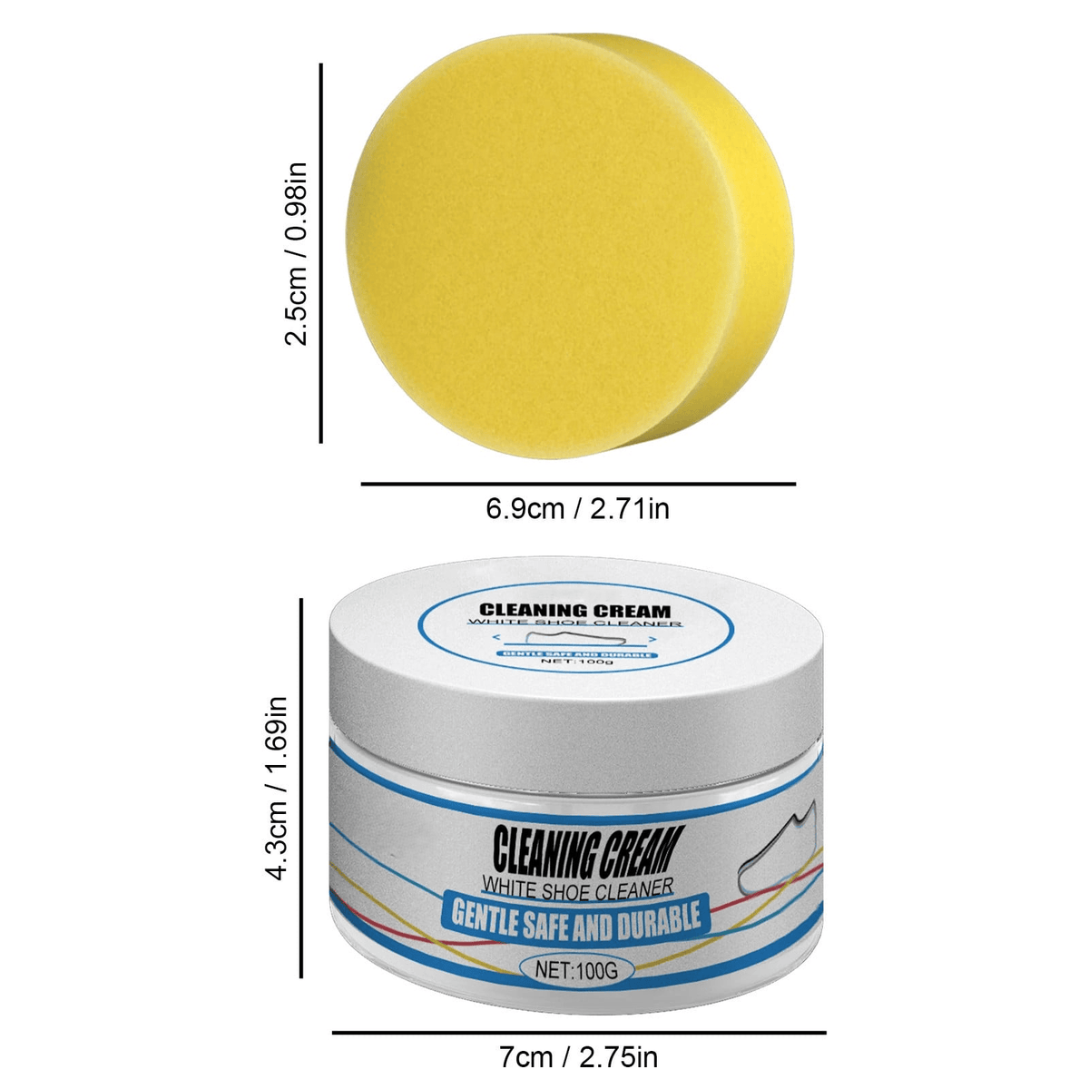 White shoes cleaning cream