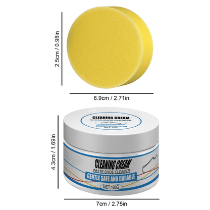 White shoes cleaning cream