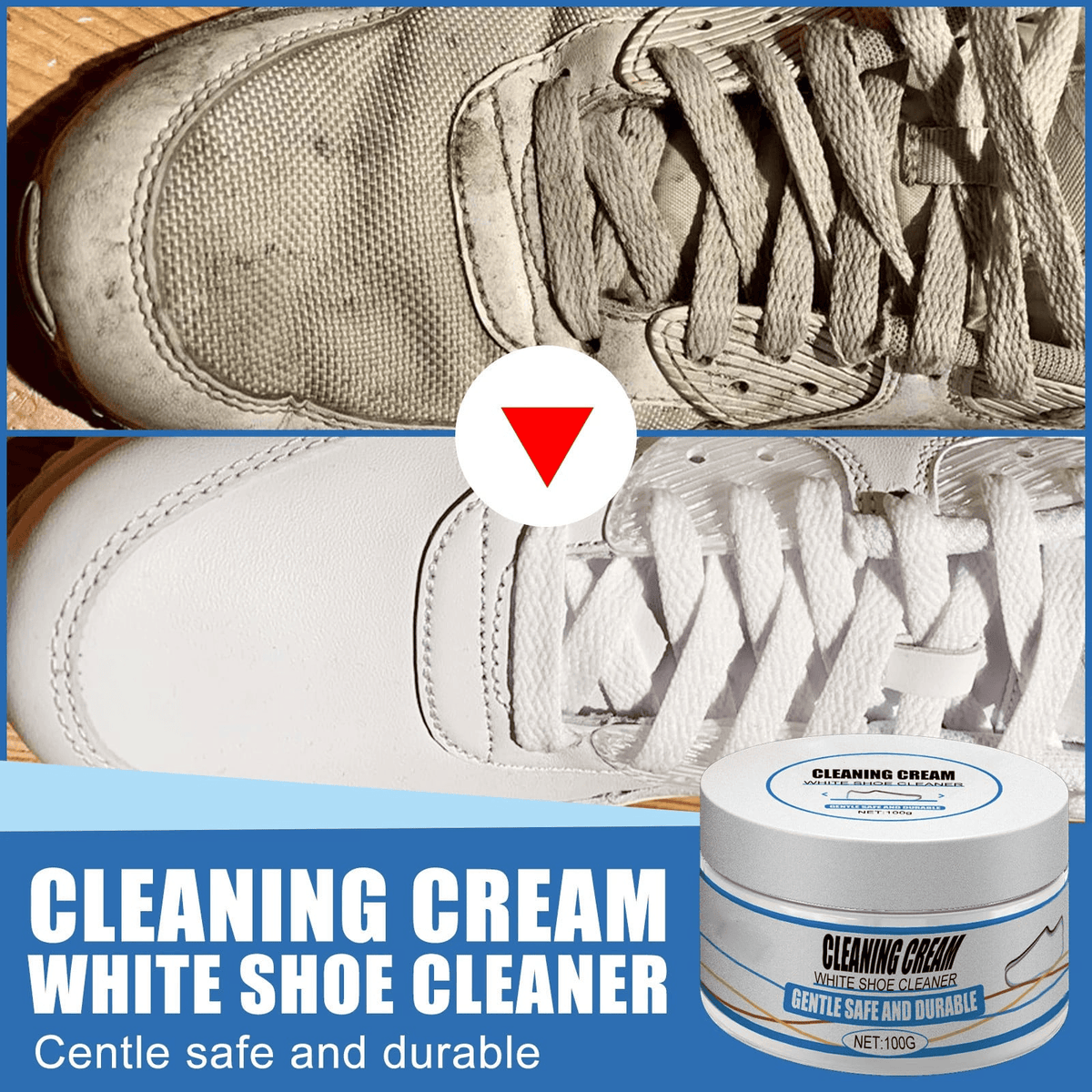 White shoes cleaning cream