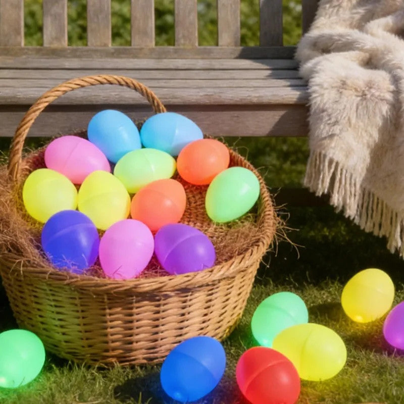 20pcs Luminous Easter Eggs with Mini Glow Sticks Glow in