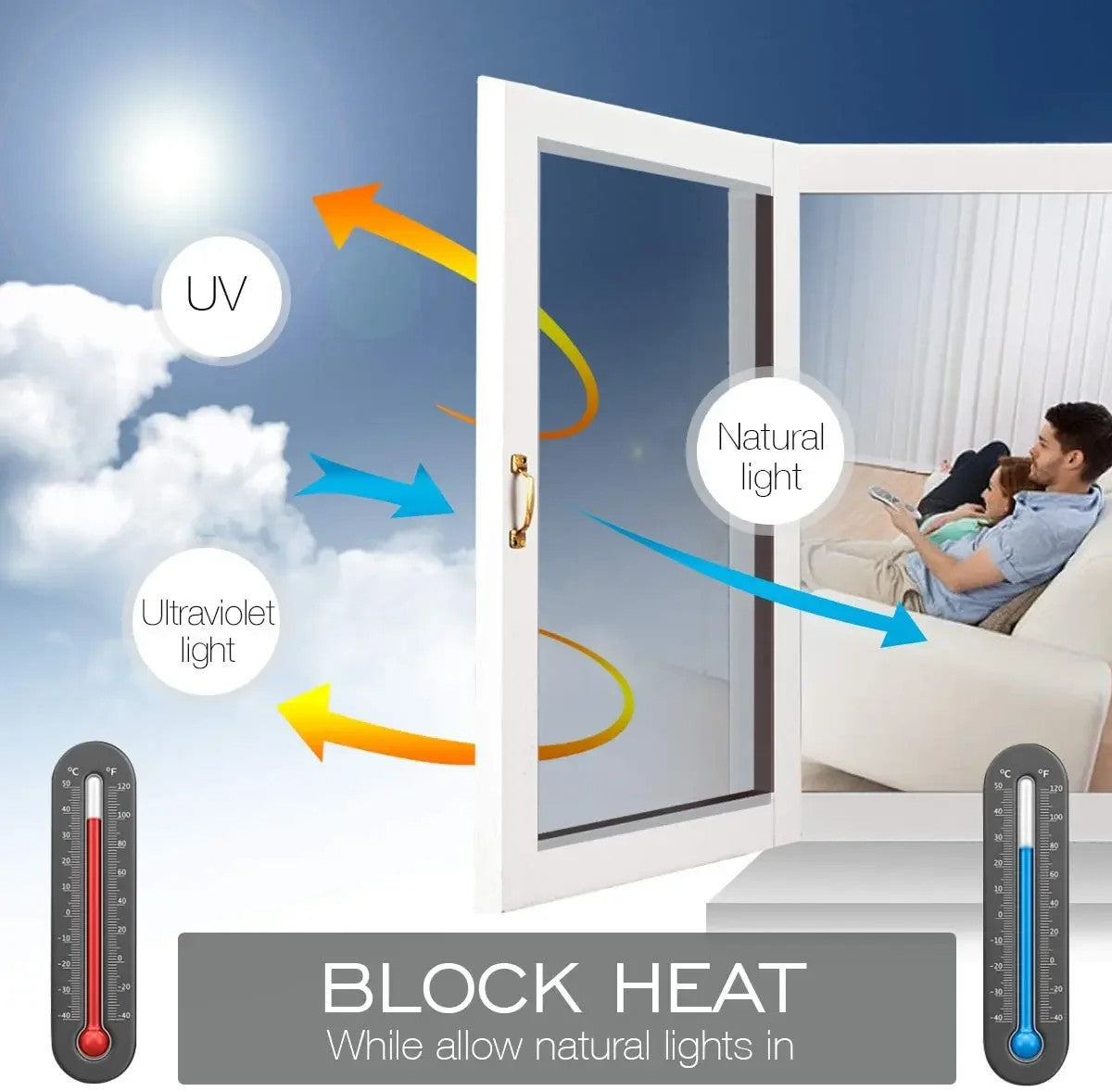 One Way Mirror Window Film Privacy Sun