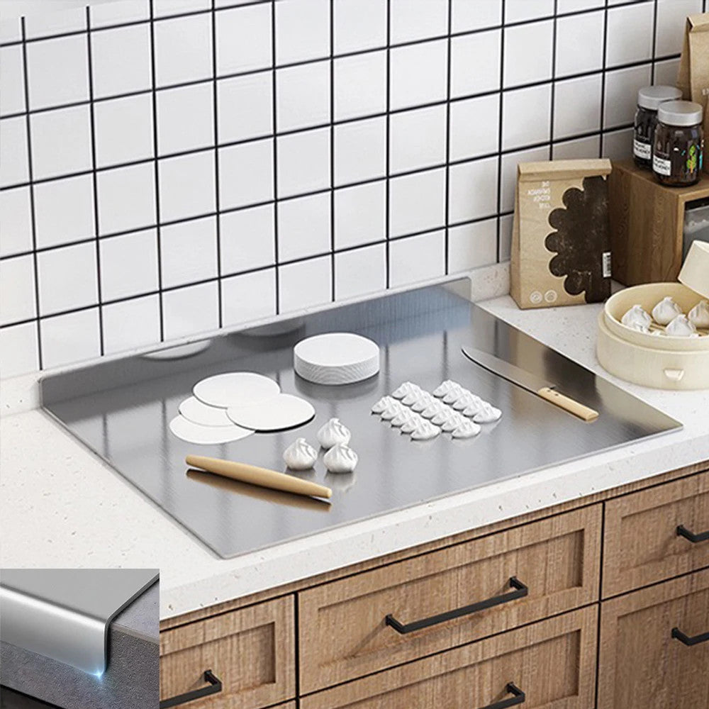 L-shaped Chopping Board Stainless Steel Large Size