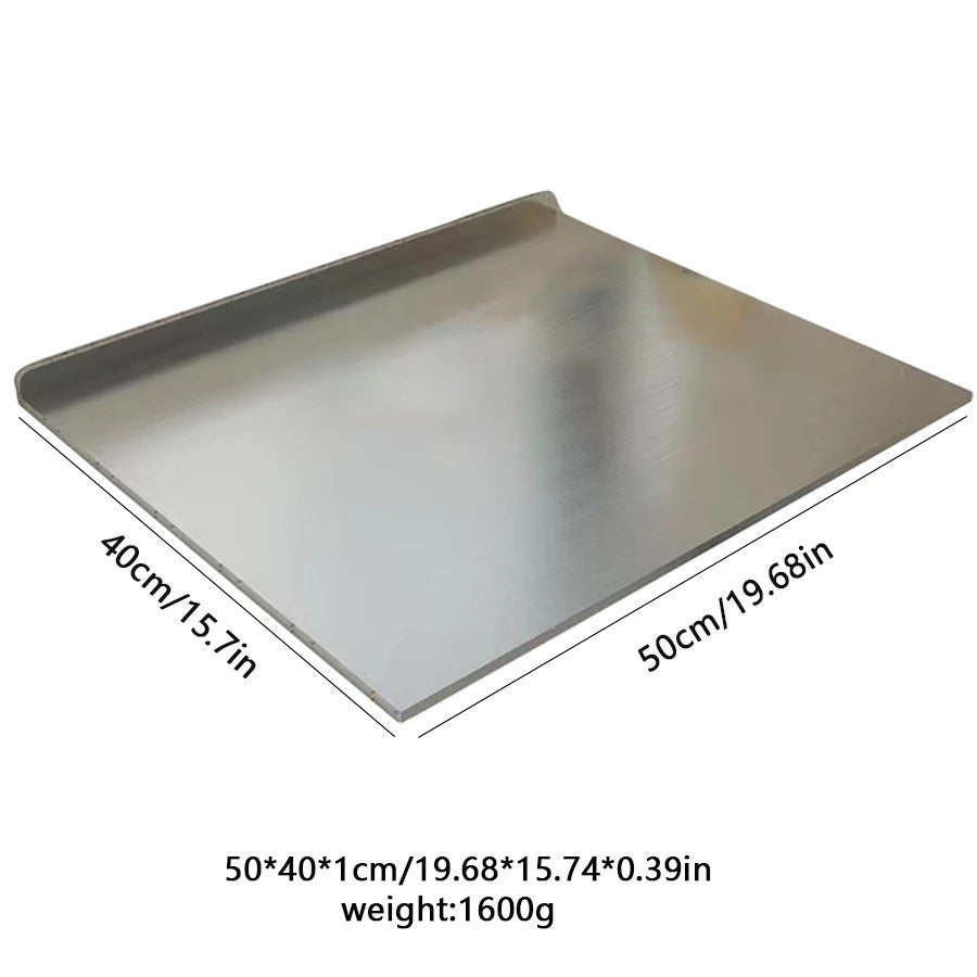 L-shaped Chopping Board Stainless Steel Large Size