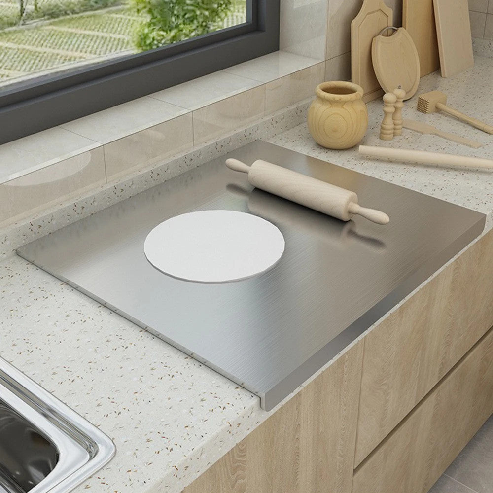 L-shaped Chopping Board Stainless Steel Large Size