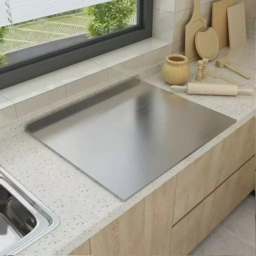 L-shaped Chopping Board Stainless Steel Large Size