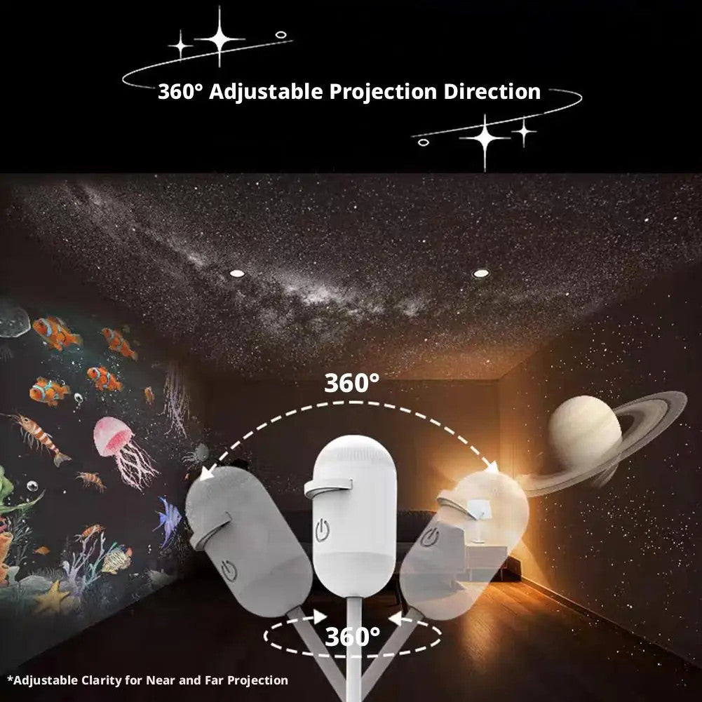 Romantic 2-in-1 Rotatable Galaxy Star Projector
