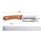 Stainless steel peeler with wooden handle