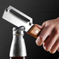 Stainless steel peeler with wooden handle