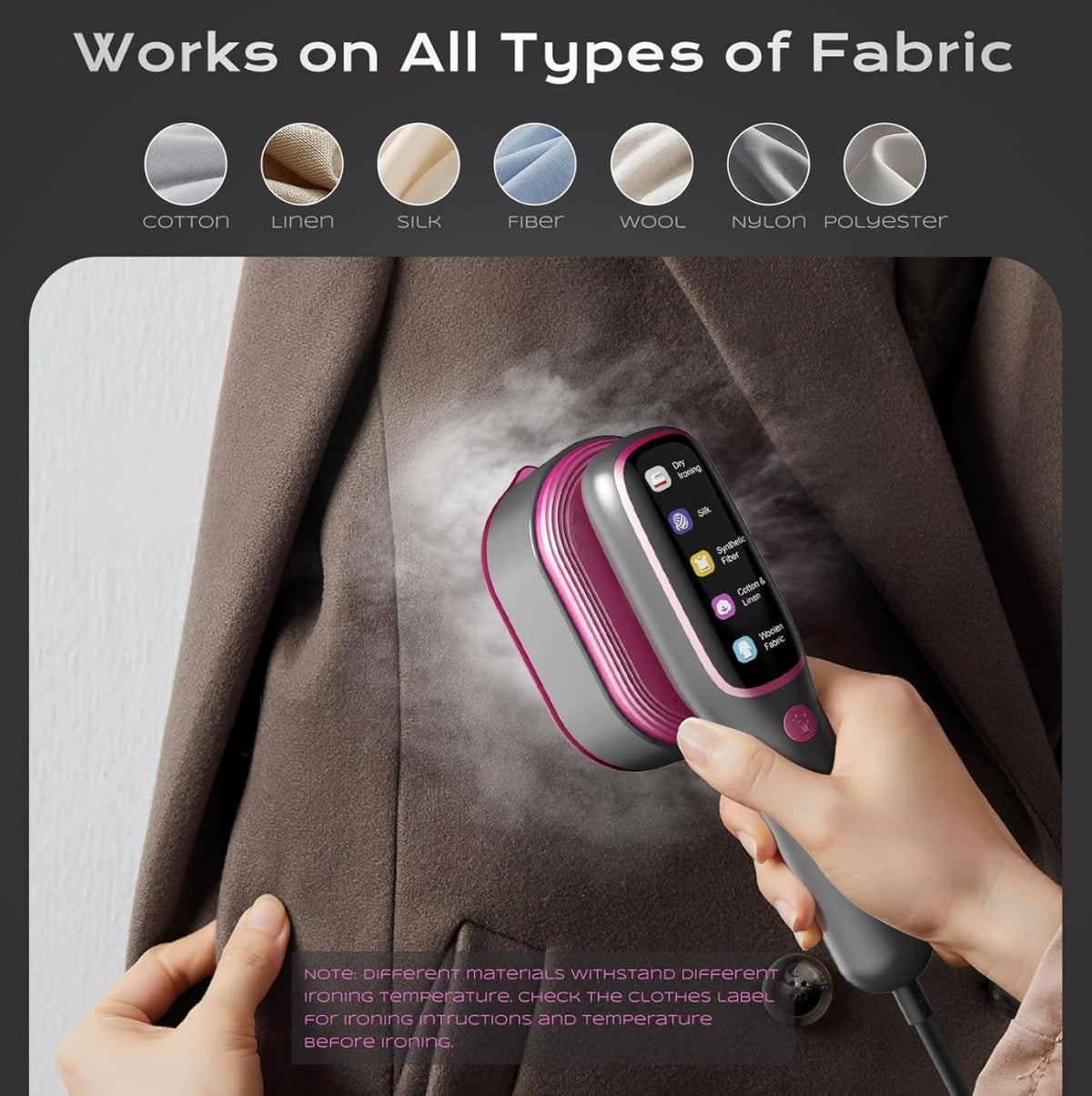Portable Handheld Garment Steamer Iron, Multi-Functional Travel Ironing Machine