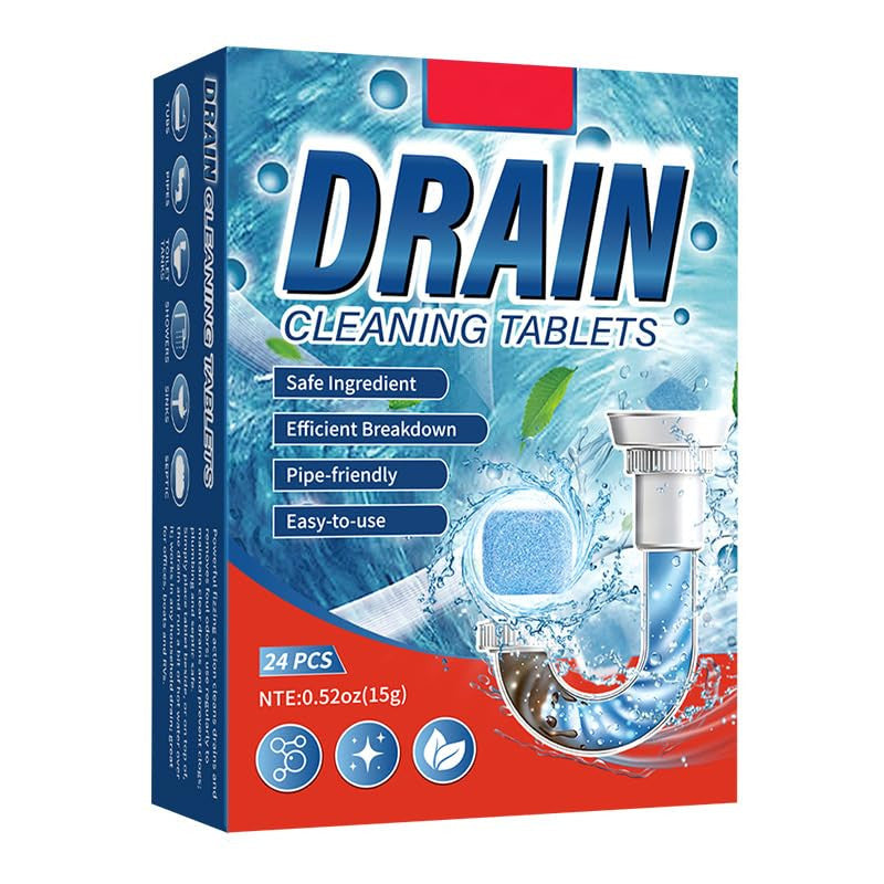 Drain Cleaning Tablets for Sinks & Pipes – Safe & Fast Drain Unblocker