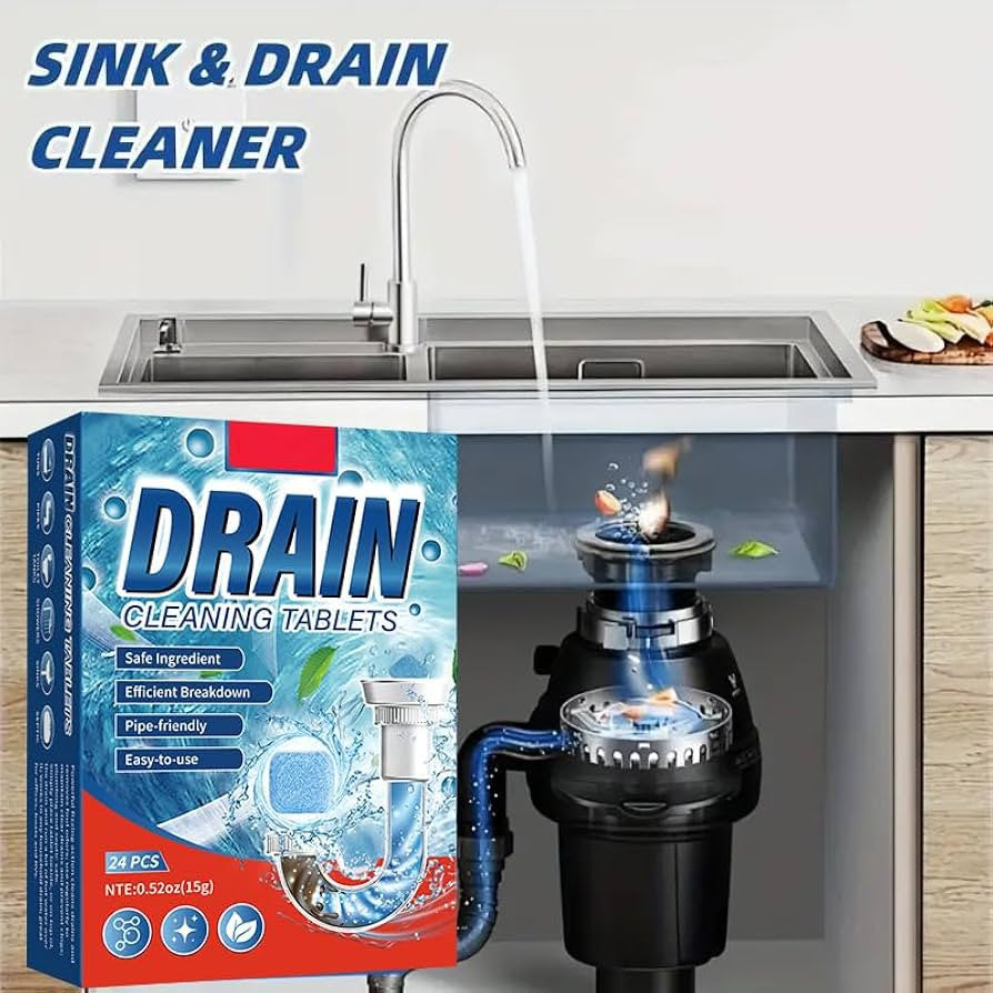 Drain Cleaning Tablets for Sinks & Pipes – Safe & Fast Drain Unblocker