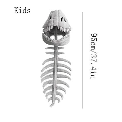 Cute Realistic Dinosaur Skeleton Plush Toy