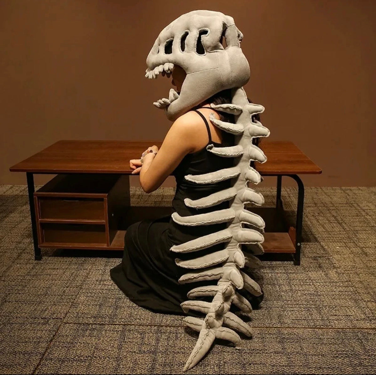 Cute Realistic Dinosaur Skeleton Plush Toy