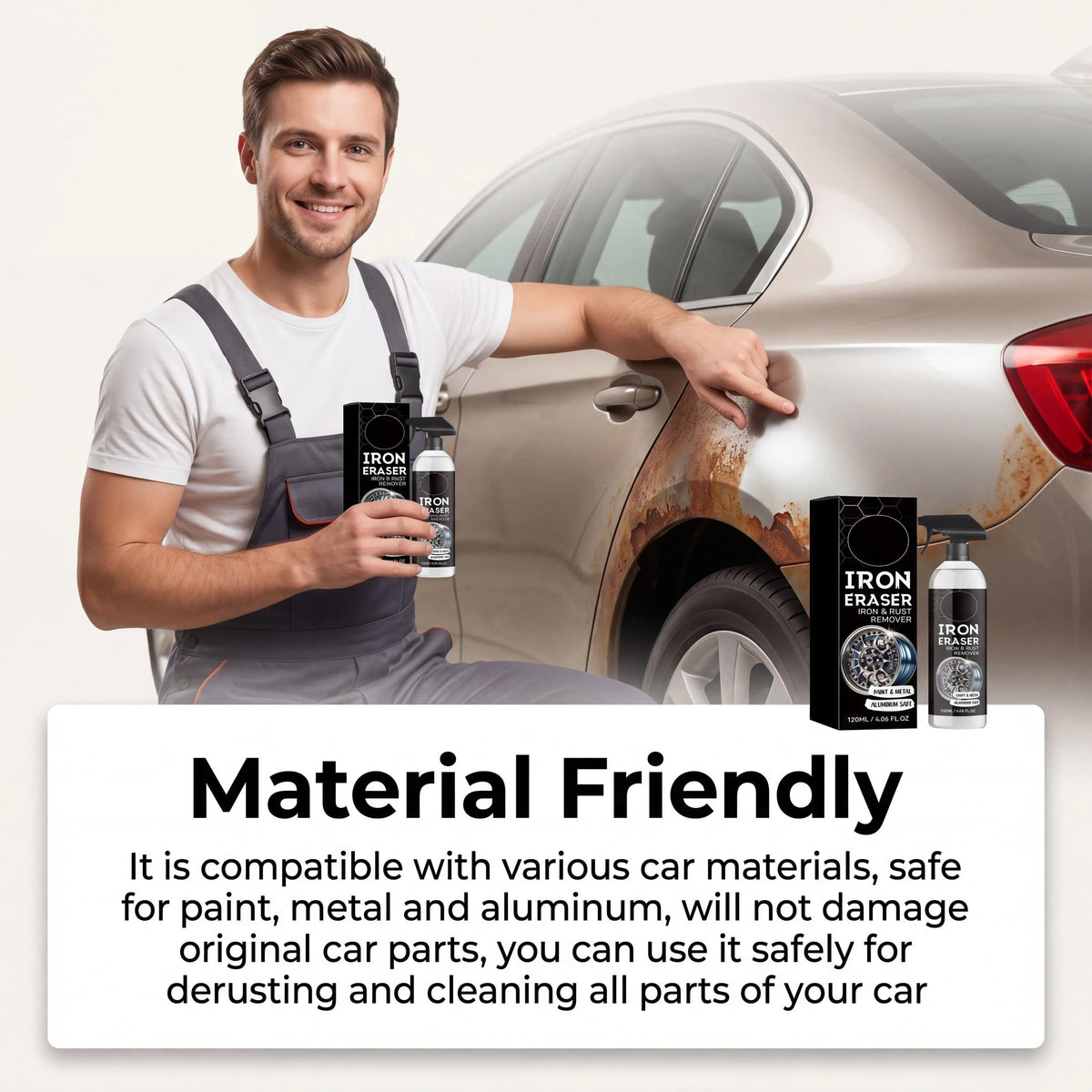Car Rust Remover Spray Powerful Iron Powder