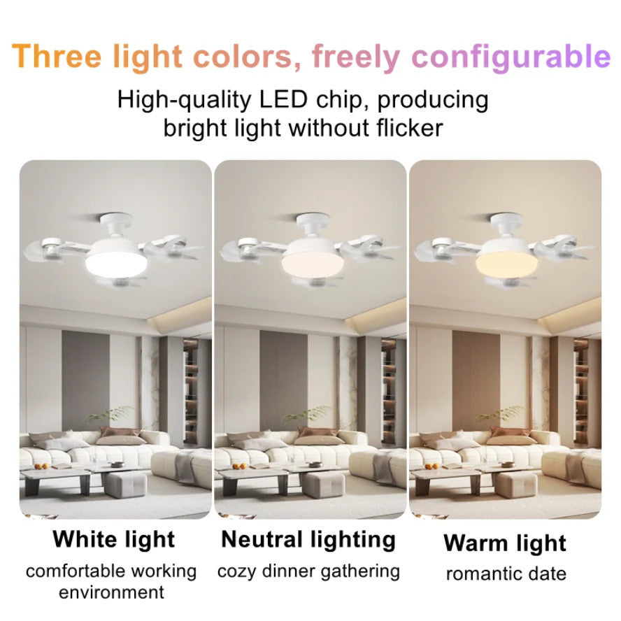 Bayonet Led Ceiling Fans with Lights and Remote 3