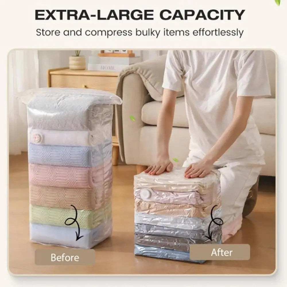 1PC Vacuum Compression Bags No Pump Needed
