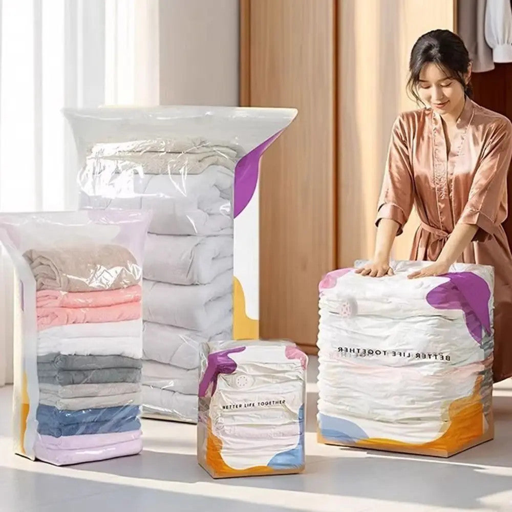1PC Vacuum Compression Bags No Pump Needed